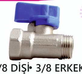 3/8 Dişi - 3/8 Erkek Kelebek Vana