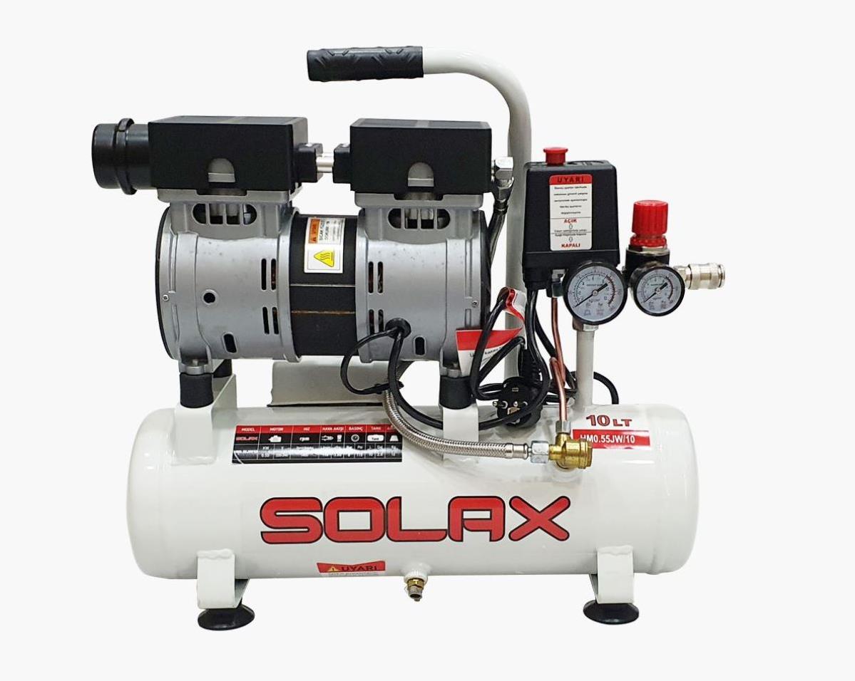 Solax HM0.55JW/10 10 LT. Sessiz Hava Kompresörü
