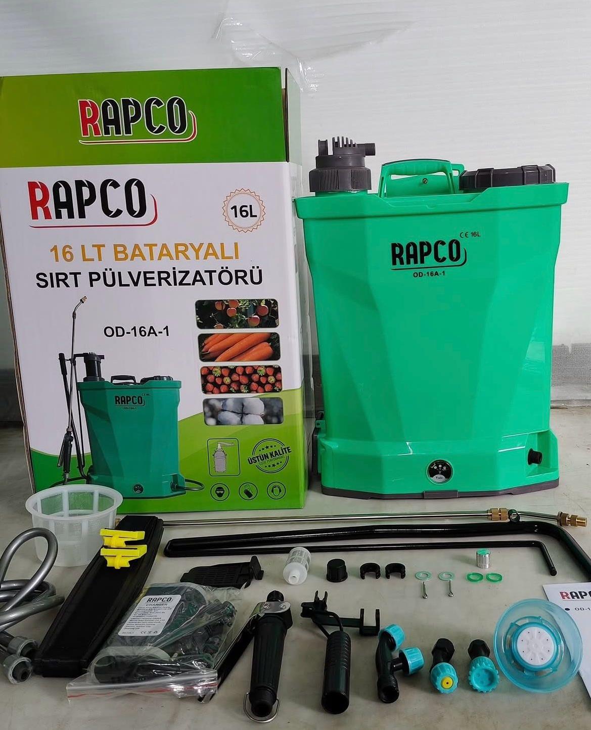 Rapco OD-16A-1 16 LT.Şarjlı+Kollu İlaçlama Pompası