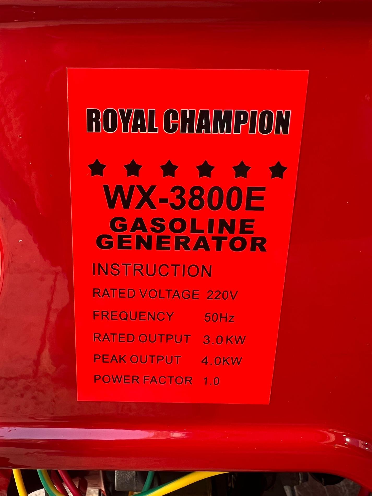 Royal Champıon Benzinli Marşlı Uzaktan Kumandalı 4kw Monofaze Jeneratör